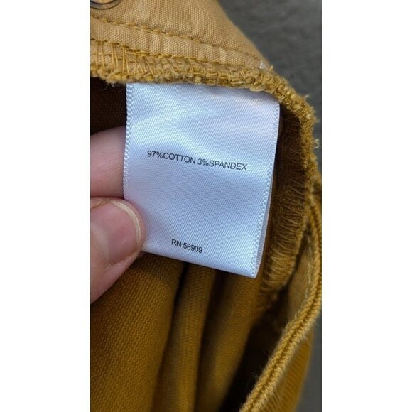 a loves a Women's Jeans Ankle Mustard Yellow Fringe Boho 30 - Picture 5 of 5